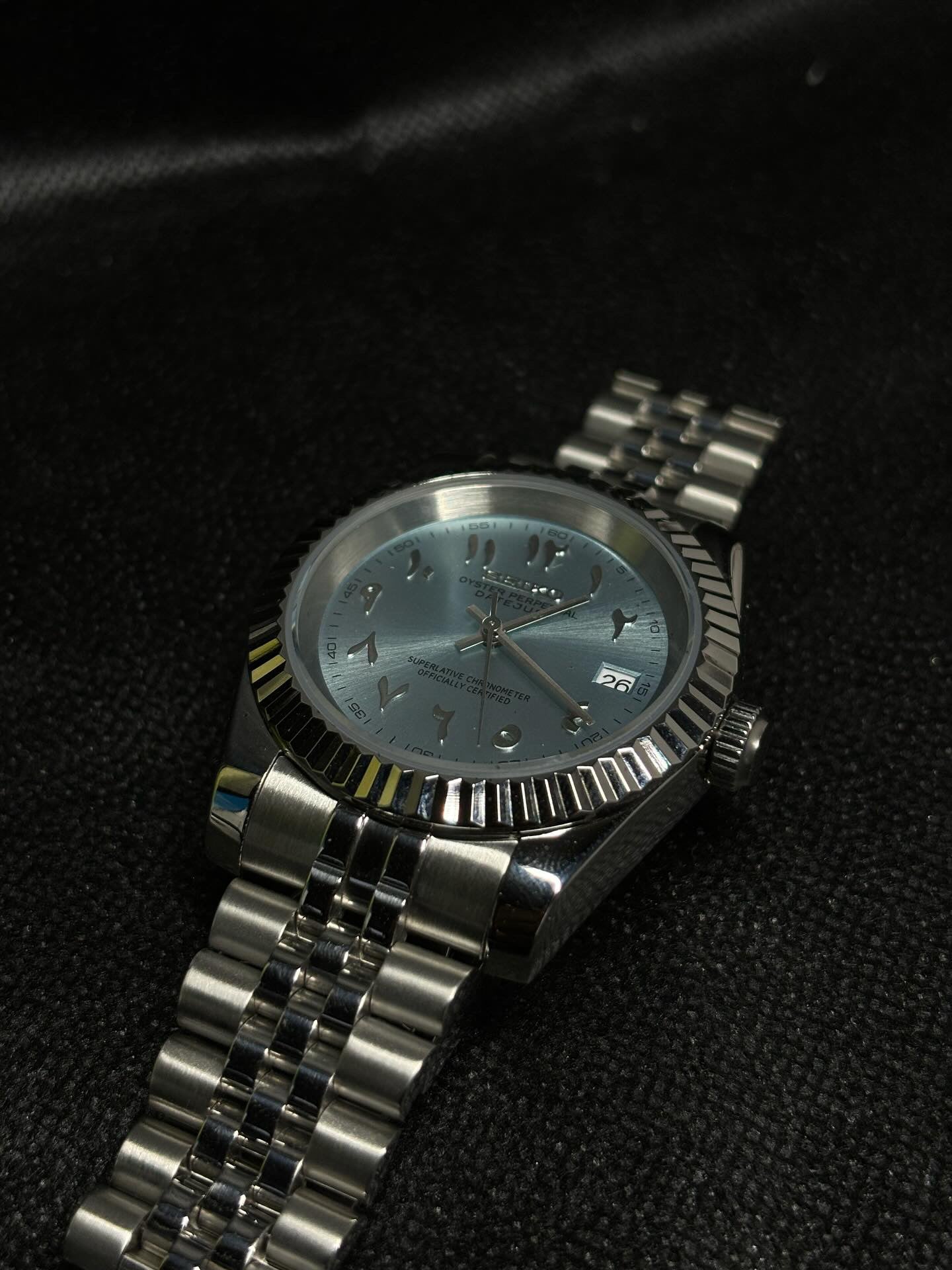 Arabic Grey Blue Dial