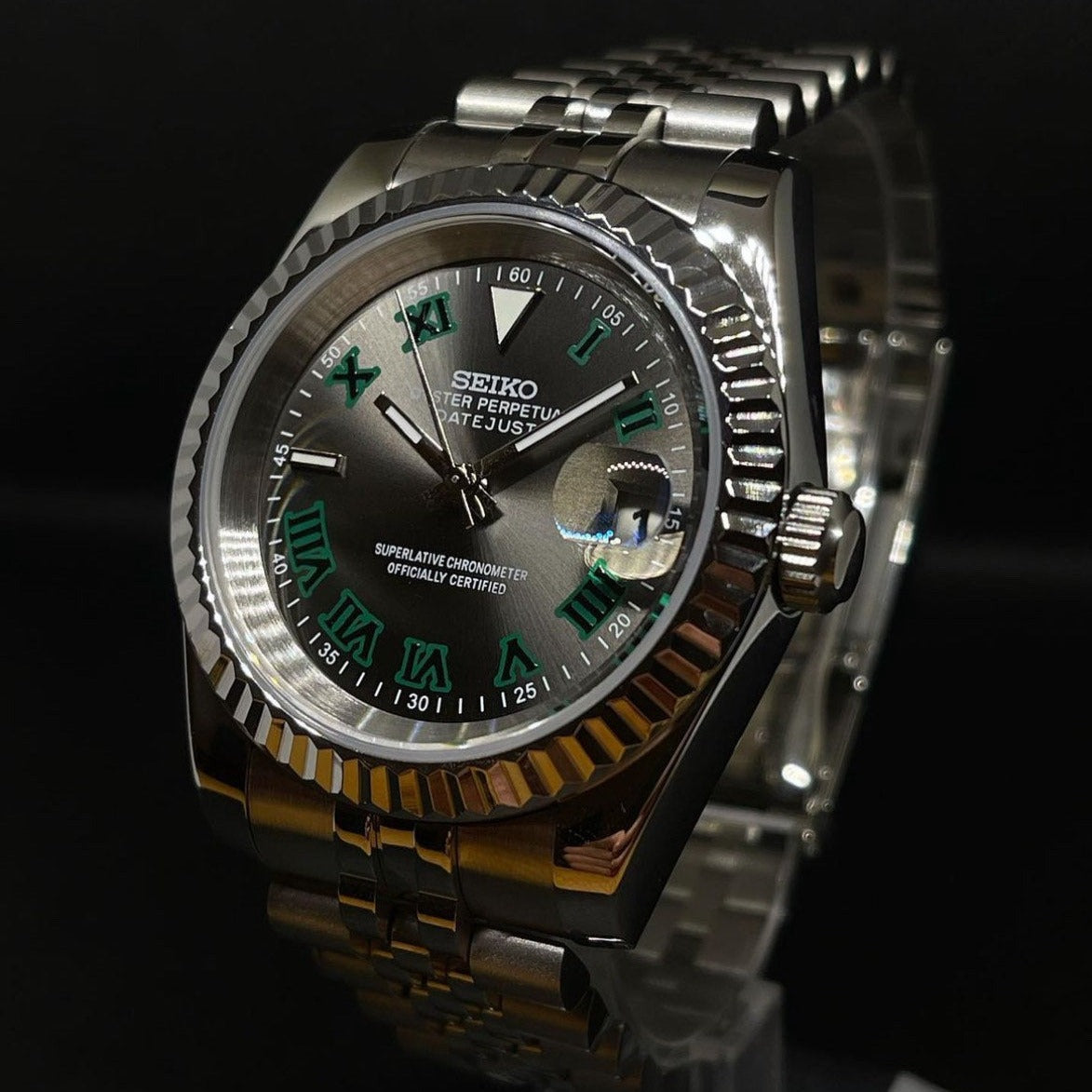 Wimbelon Black Green Dial